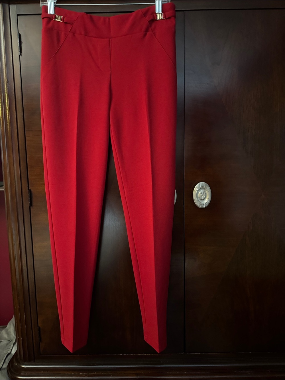 Soho Red Skinny Tailored Women's Pants